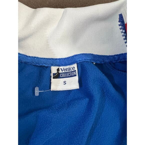 Italia Track Jacket Vintage-Style From Italy Royal Blue Retro Women's Small - Picture 4 of 8